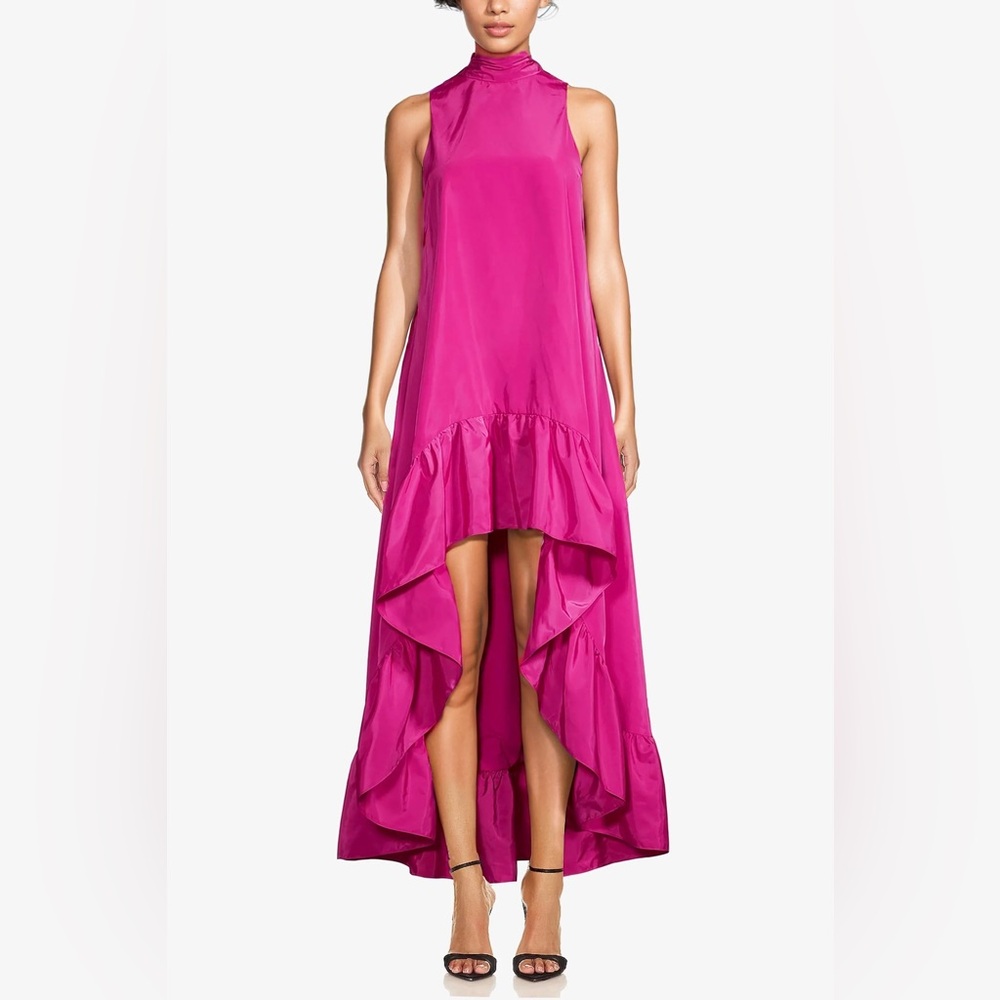 Elegant Pink High Low Dress